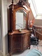 Prachtige Hollandse mahonie Bonheur Kast met Spiegel, Ophalen