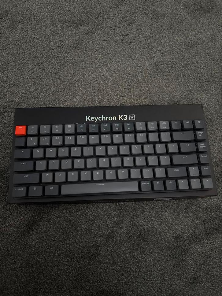 Keychron K3 Mechanisch Toetsenbord - Goed Onderhouden, Computers en Software, Toetsenborden, Gebruikt, Qwerty, Draadloos, Ophalen of Verzenden