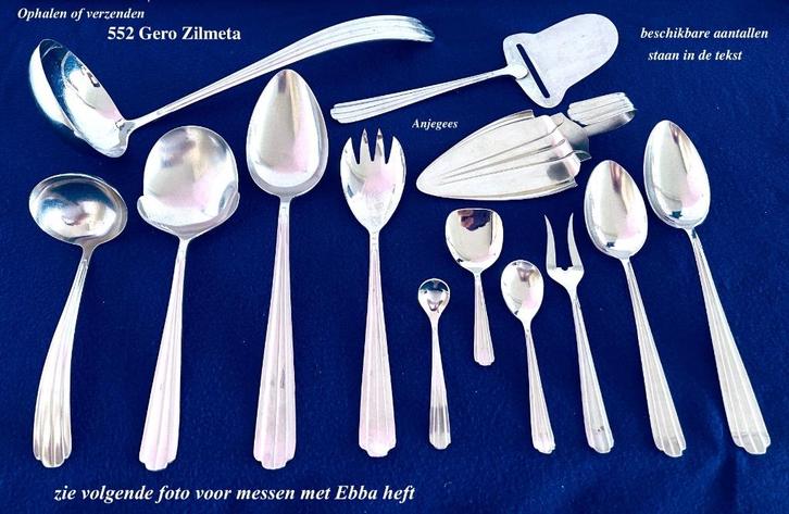 Gero Zilmeta 552 Vanaf € 1 per stuk Ebba + rvs Dubbelplooi, Antiek en Kunst, Antiek | Bestek, Ophalen
