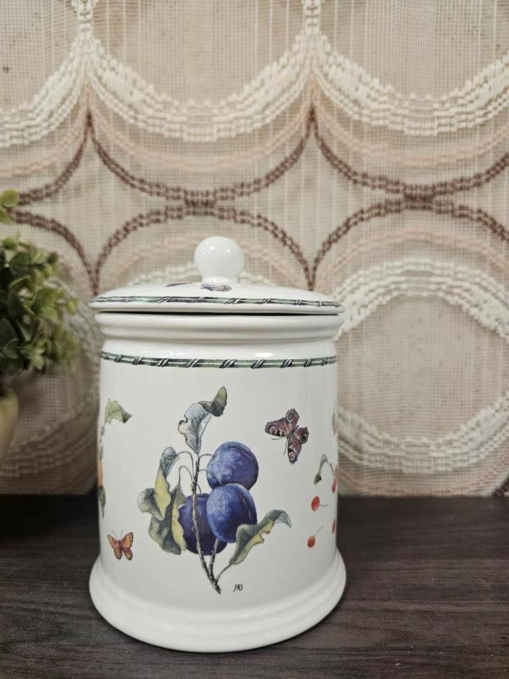 Janneke Brinkman Salentijn voorraadpot fruit & flowers, Huis en Inrichting, Keuken | Keukenbenodigdheden, Zo goed als nieuw, Ophalen of Verzenden