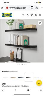 3x IKEA Lack Zwevende Wandplank Zwart 110x26cm, Ophalen, Gebruikt
