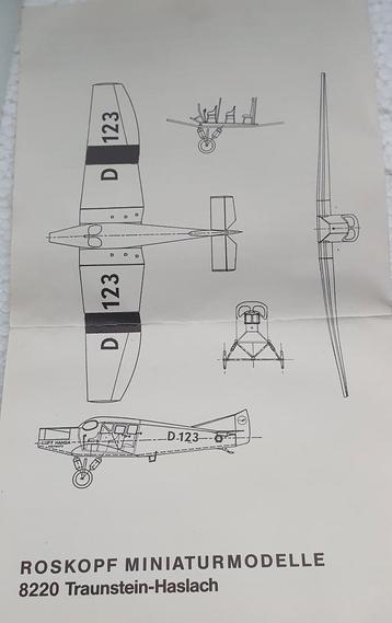 Roskopf miniatuur model Junkers F13  beschikbaar voor biedingen