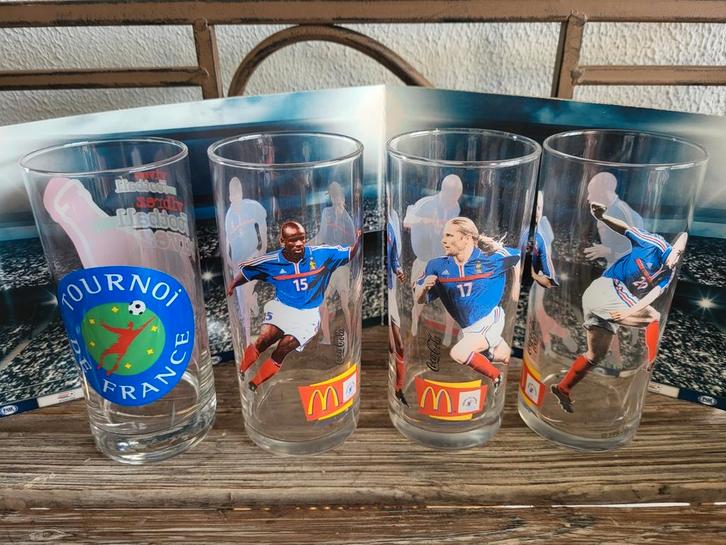 Coca-Cola Frankrijk '98 Voetbal glazen Set, Verzamelen, Glas en Borrelglaasjes, Gebruikt, Frisdrankglas, Ophalen