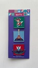 Efteling pinset Pardoes, Langnek en Indische Waterlelie, Ophalen of Verzenden, Zo goed als nieuw, Beeldje of Poppetje