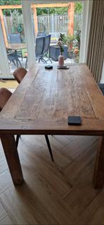 Teak houten eetkamertafel 200 cm x 100 cm, Huis en Inrichting, Tafels | Eettafels, Ophalen, Gebruikt, 200 cm of meer, 50 tot 100 cm