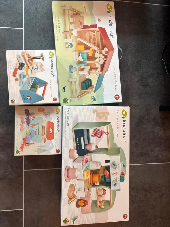 Tender Leaf Speelgoed Nieuw in Doos! Cafe farm ark tool box, Kinderen en Baby's, Speelgoed | Overig, Nieuw, Jongen of Meisje, Ophalen of Verzenden