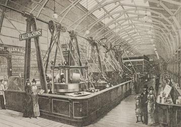 Internationale Gezondheidsbeurs - Antieke illustratie (1884) beschikbaar voor biedingen