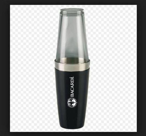 Bacardi Boston shaker black facunda Bacardi Est 1862, Verzamelen, Merken en Reclamevoorwerpen, Nieuw, Gebruiksvoorwerp, Verzenden