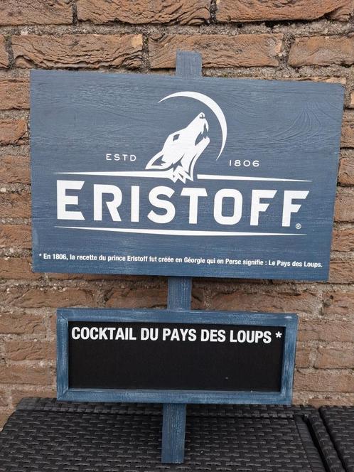 Groot reclamebord + krijtbord Eristoff Vodka (zeldzaam), Verzamelen, Merken en Reclamevoorwerpen, Nieuw, Reclamebord, Ophalen of Verzenden