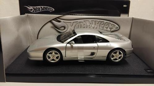 Ferrari 355 Berlinetta light grey Hot Wheels metal 1:18 KRD, Hobby en Vrije tijd, Modelauto's | 1:18, Zo goed als nieuw, Auto