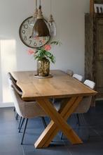 Prachtige robuuste eikenhouten tafel, Huis en Inrichting, Tafels | Eettafels, Ophalen, 200 cm of meer, 50 tot 100 cm, Zo goed als nieuw