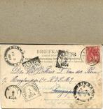 Ned.-Indië STEMPEL AMBON AGENT SINGAPORE VALKENBURG 950 1904, Postzegels en Munten, Brieven en Enveloppen | Nederland, Ophalen of Verzenden