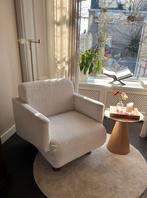 Witte bouclé fauteuil - Westwing collection, Ophalen, 75 tot 100 cm, Zo goed als nieuw, Bouclé