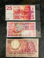3x 25 Gulden Bankbiljetten - Nederland, Ophalen of Verzenden, 25 gulden, Setje