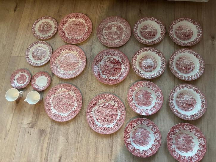 grote set , old English ironstone, servies, diverse merken, Antiek en Kunst, Antiek | Servies los, Ophalen of Verzenden