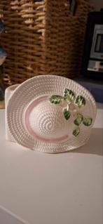 Vintage Aardewerk Bakje Hoed, Gebruikt, Wit, Aardewerk of Porselein, Ophalen of Verzenden