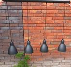Eglo Industriële zwarte hanglamp 4 lichtpunten Ehv, geldrop, Huis en Inrichting, Lampen | Hanglampen, Ophalen, Zo goed als nieuw
