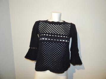 BA&SH zwarte open gewerkte trui mouwen uitlopend xs/s beschikbaar voor biedingen
