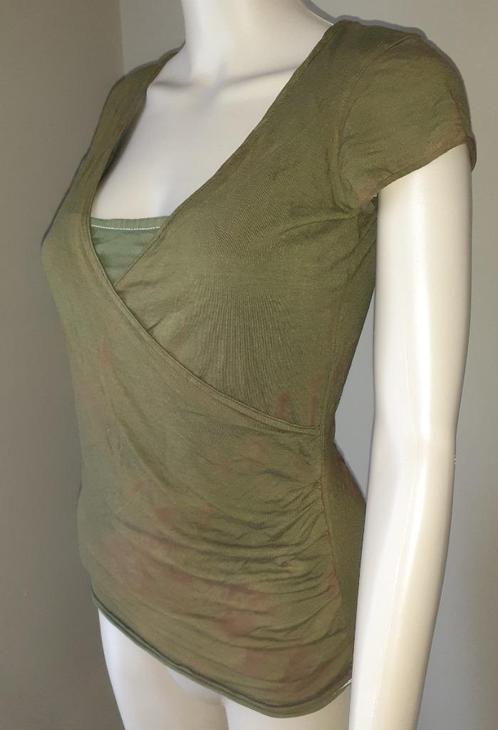 Groen dames military t-shirt tie dye Khaki XS Pimkie, Kleding | Dames, T-shirts, Zo goed als nieuw, Maat 34 (XS) of kleiner, Groen
