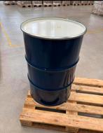 Stalen vaten 200 liter met deksel, Ophalen, Gebruikt, Vuurton