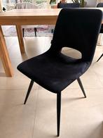 Label 51 Velours Stoelen - 4 stuks, Ophalen, Zwart, Zo goed als nieuw, Vier