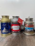 Verzameling vintage chocoladeblikken lindt melkbusjes, Verzamelen, Blikken, Ophalen of Verzenden, Zo goed als nieuw, Overige, Overige merken