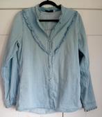 Spijkerblouse met roesjes, maat M, Ophalen of Verzenden, Gedragen, Maat 38/40 (M), Blauw