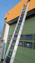 ladder 2 x 18 spots schuifladder, Doe-het-zelf en Verbouw, Ladders en Trappen, Ophalen, Gebruikt, Ladder, 4 meter of meer