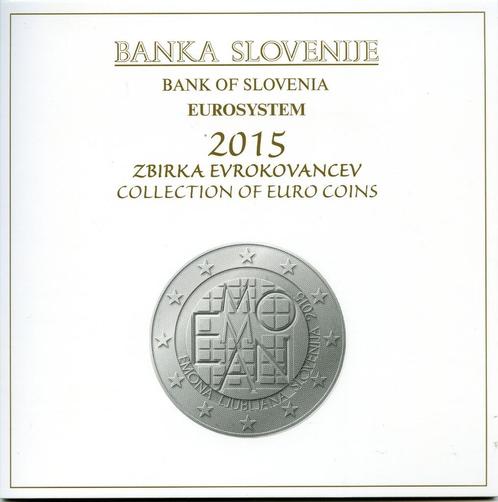 BU set Slovenie 2015 Blister - 1 cent t/m 3 euro (10 Munten), Postzegels en Munten, Munten | Europa | Euromunten, Setje, Overige waardes