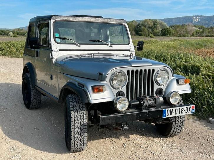 Jeep CJ7, Auto's, Jeep, Particulier, CJ, Diesel, SUV of Terreinwagen, Handgeschakeld, Zilver of Grijs, Grijs, Leder en Stof, Vierwielaandrijving