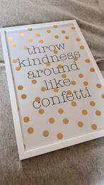 Wanddecoratie wit met goud, Ophalen of Verzenden, Nieuw