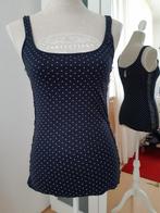 Hempje blauw met wit stipje, Blauw, Ophalen of Verzenden, Zo goed als nieuw, Maat 36 (S)