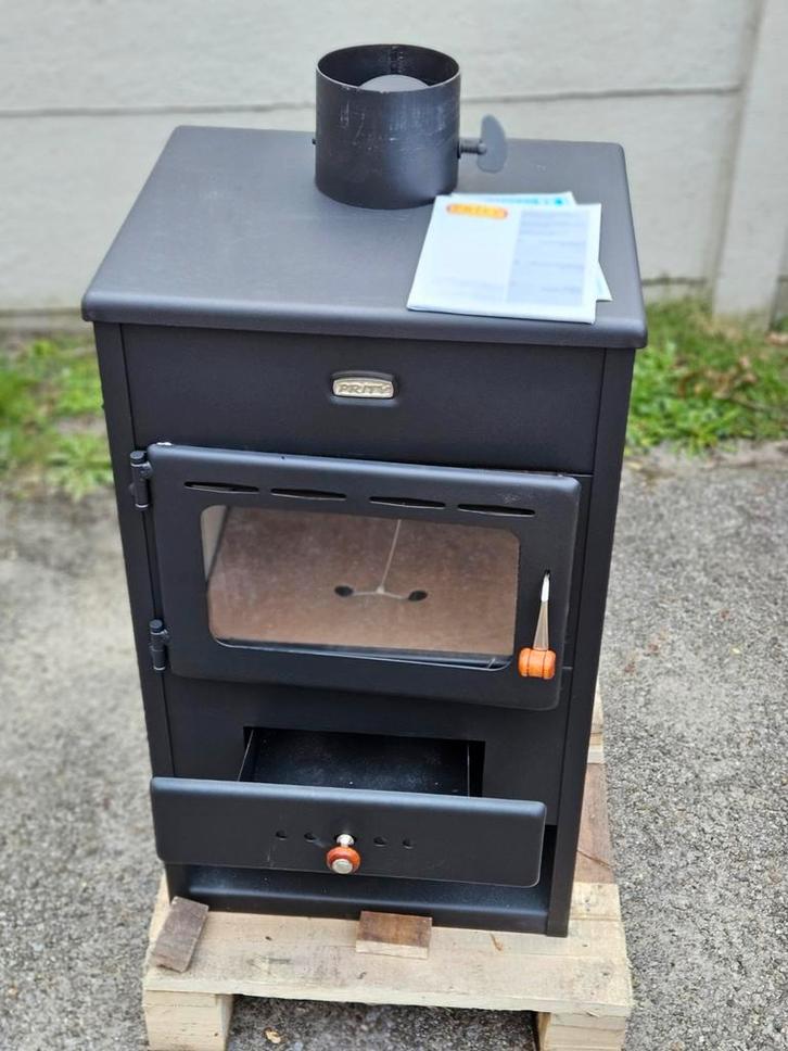 Houtkachel Prity-1 met vuurvaste stenen 9 kw voor 190 m3, Huis en Inrichting, Kachels, Nieuw, Houtkachel, Hout, Ophalen