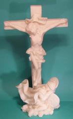 Gedetailleerd Kruisbeeld van Albast Jezus Christus (nieuw), Verzamelen, Beelden en Beeldjes, Verzenden, Nieuw, Religie