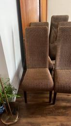 Gratis af te halen!!! 6 Eetkamerstoelen, Ophalen, Gebruikt, Bruin, Riet of Rotan