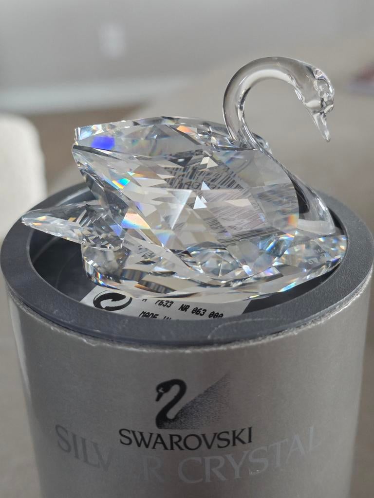 Vintage Swarovski Zwaan Kristal Figuur - Zo goed als nieuw, Verzamelen, Swarovski, Ophalen of Verzenden, Zo goed als nieuw, Figuurtje