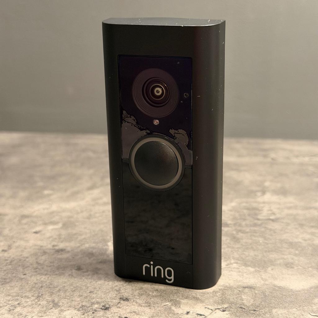Ring Pro 2 Videodeurbel - Zwart, Ophalen of Verzenden, Bewegingsdetectiesensor, Gebruikt