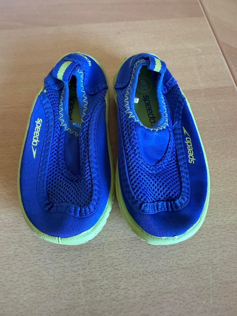 Speedo Waterschoenen - Blauw/Neon - Maat S - ZGAN, Ophalen of Verzenden, Zo goed als nieuw, Kind, Zeil- of Surfschoenen