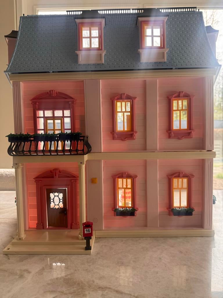 Playmobil Herenhuis met accessoires - Gebruikt, Kinderen en Baby's, Speelgoed | Playmobil, Ophalen, Gebruikt, Complete set