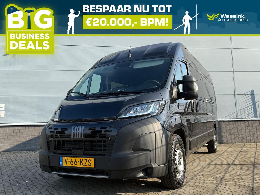 Fiat Ducato Dubbel Cabine 2.2 MJ 140pk L3H2 35 | Navigatie |, Auto's, Bestelauto's, 13 km/l, Gebruikt, 4 cilinders, Zwart