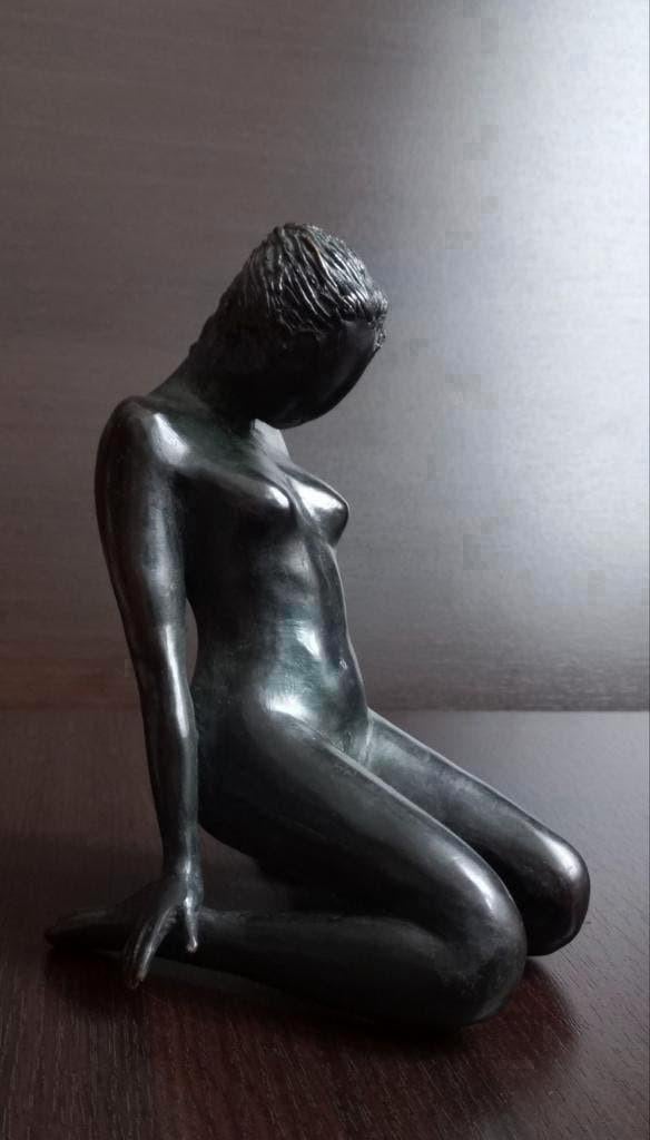 Brons beeld naked vrouw Apart sculptuur nude zonder gezicht, Ophalen of Verzenden, Brons