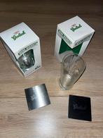 Grolsch Mini Bierkit: Glas & 2 RVS Onderzetters, Ophalen of Verzenden, Nieuw, Glas of Glazen, Grolsch