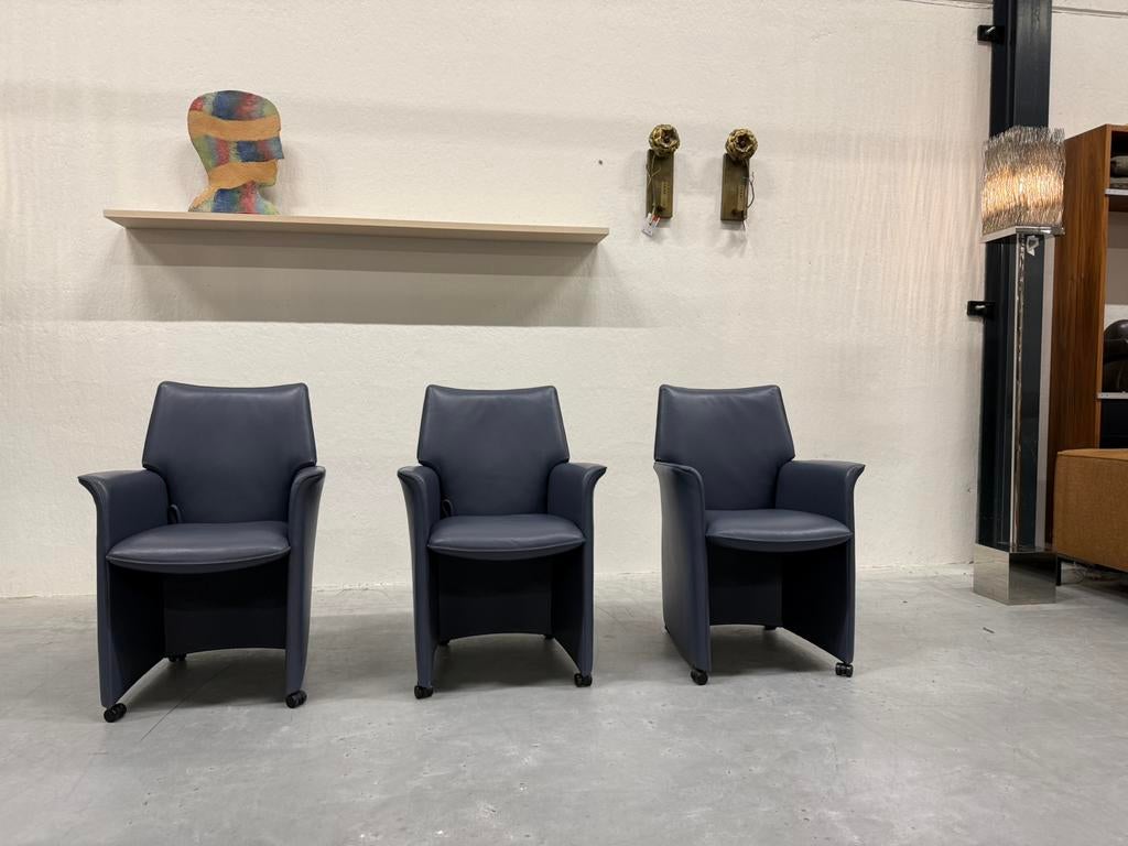 3 Nieuw Leolux Tamarinde Eetkamerstoel Senso Tempest Stoel