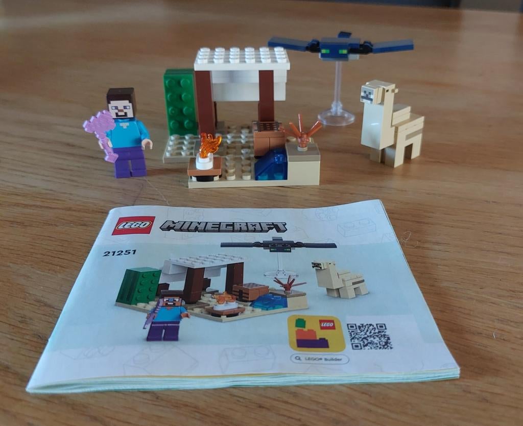 LEGO Minecraft, set 21251, Steve's Woestijnexpeditie, Ophalen, Compleet, Minecraft, Lego