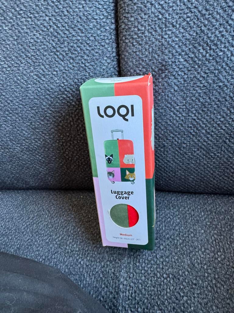 Loqi Bagagehoes Medium (58-65cm) - Katten Design, 40 tot 60 cm, Overige kleuren, Nieuw, Ophalen of Verzenden