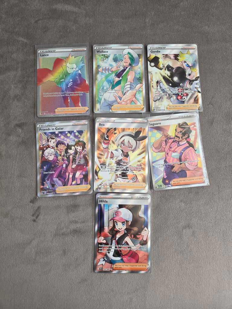 Pokémon Trainer Full Art Kaarten - Zeldzaam Collectie, Ophalen of Verzenden, Zo goed als nieuw, Meerdere kaarten, Foil