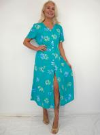 *Abfab Vintage Groene Gebloemde Doorknoop Jurk 46*, Kleding | Dames, Maat 46/48 (XL) of groter, Ophalen of Verzenden, Zo goed als nieuw