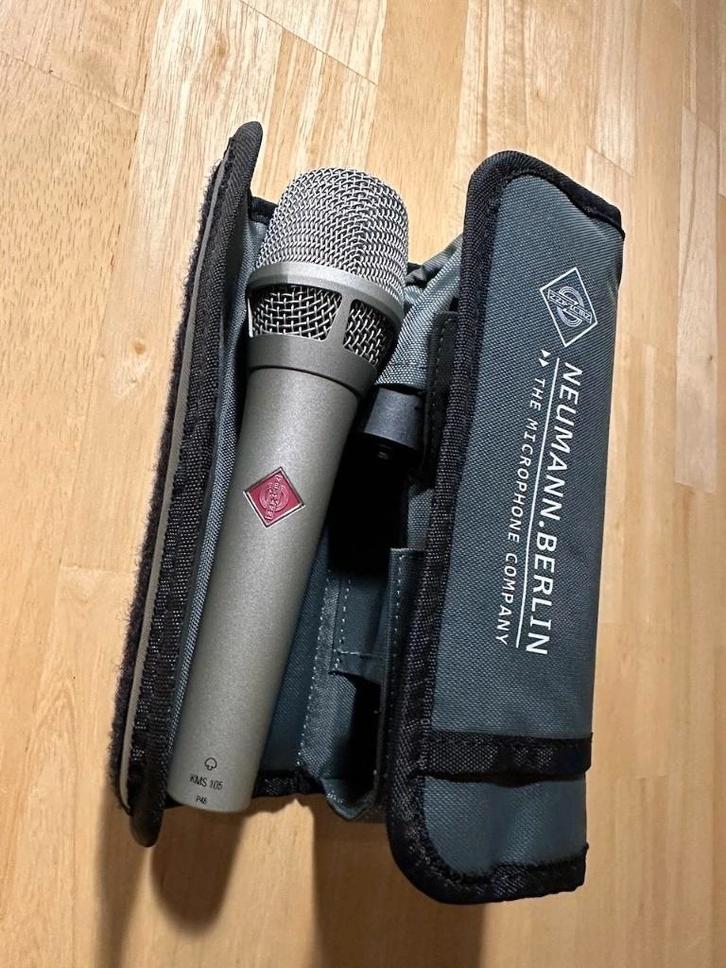 Neumann KMS 105 zilver condensator microfoon, Muziek en Instrumenten, Microfoons, Zo goed als nieuw, Studiomicrofoon, Ophalen of Verzenden
