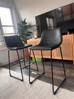 2x Barstoelen voor kookeiland, zithoogte 65cm, zwart, Ophalen, Met voetsteun, 60 tot 90 cm, Zo goed als nieuw