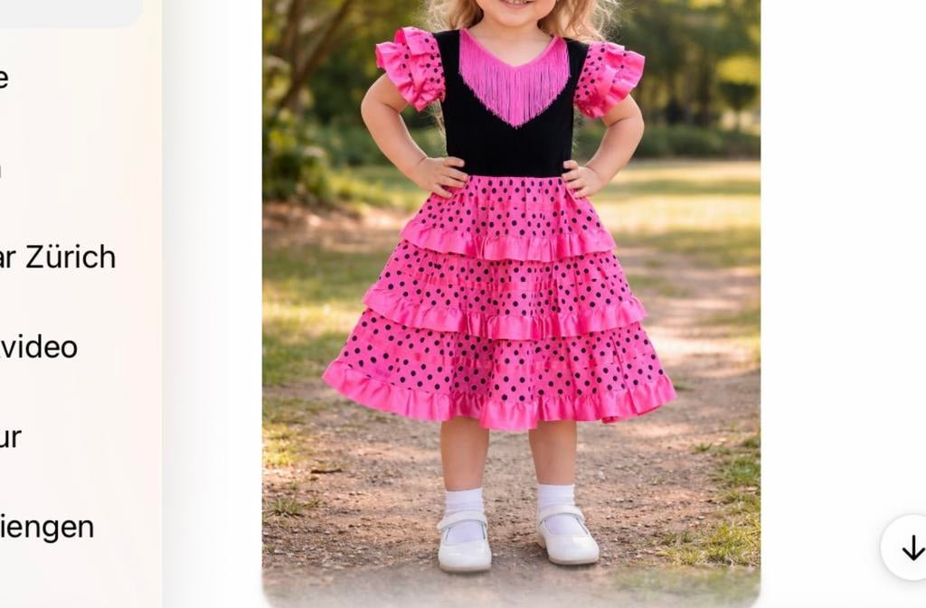 Spaanse jurk, Flamencojurk voor lft. 3-5 jaar, Ophalen of Verzenden, Gebruikt, Meisje